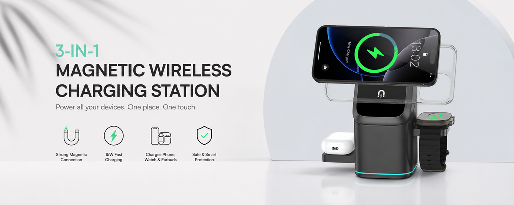 Within MagCharge Elite - Three In One Wireless Charger